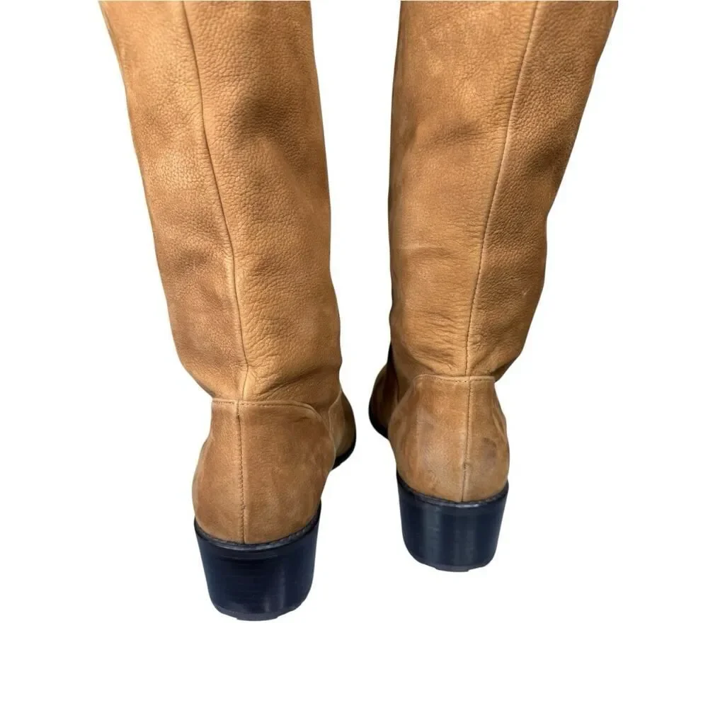 Stuart Weitzman Camel Suede OTK Pull-On Boots Sz 8.5